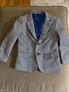 GETUBACK Blue Striped Jacket with Blue Lining size 6